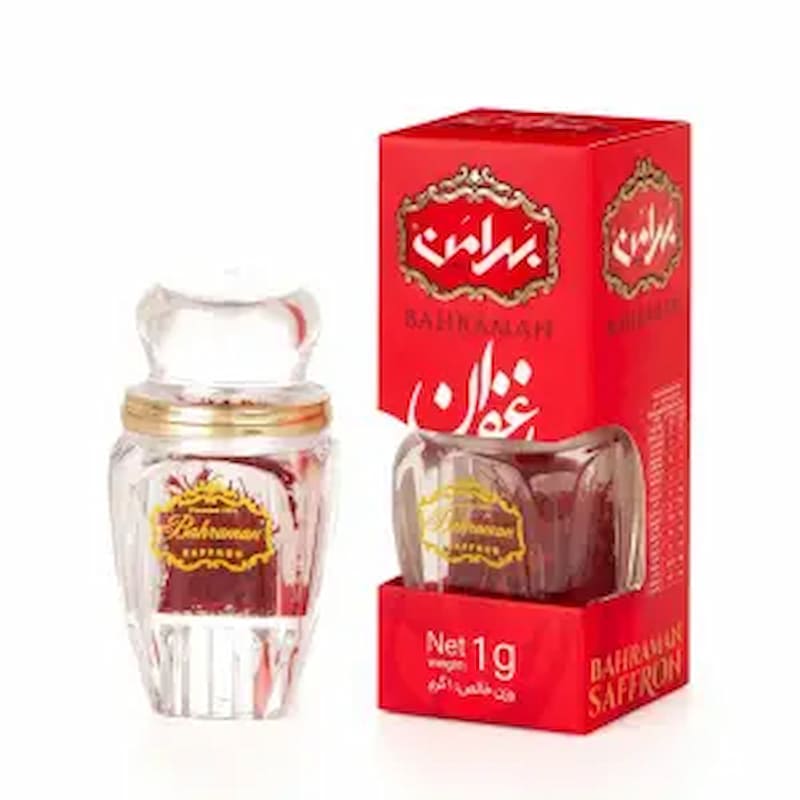 زعفران شیشه‌ای بهرامن با کلاله‌های دست‌چین و خلوص بالا